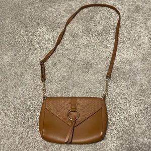 Tan leather crossbody